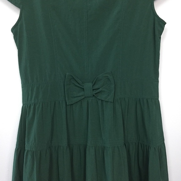 asifeir Tiered Button Down Cap Sleeved Midi Dress - Picture 13 of 15